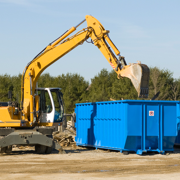 what size residential dumpster rentals are available in Amidon